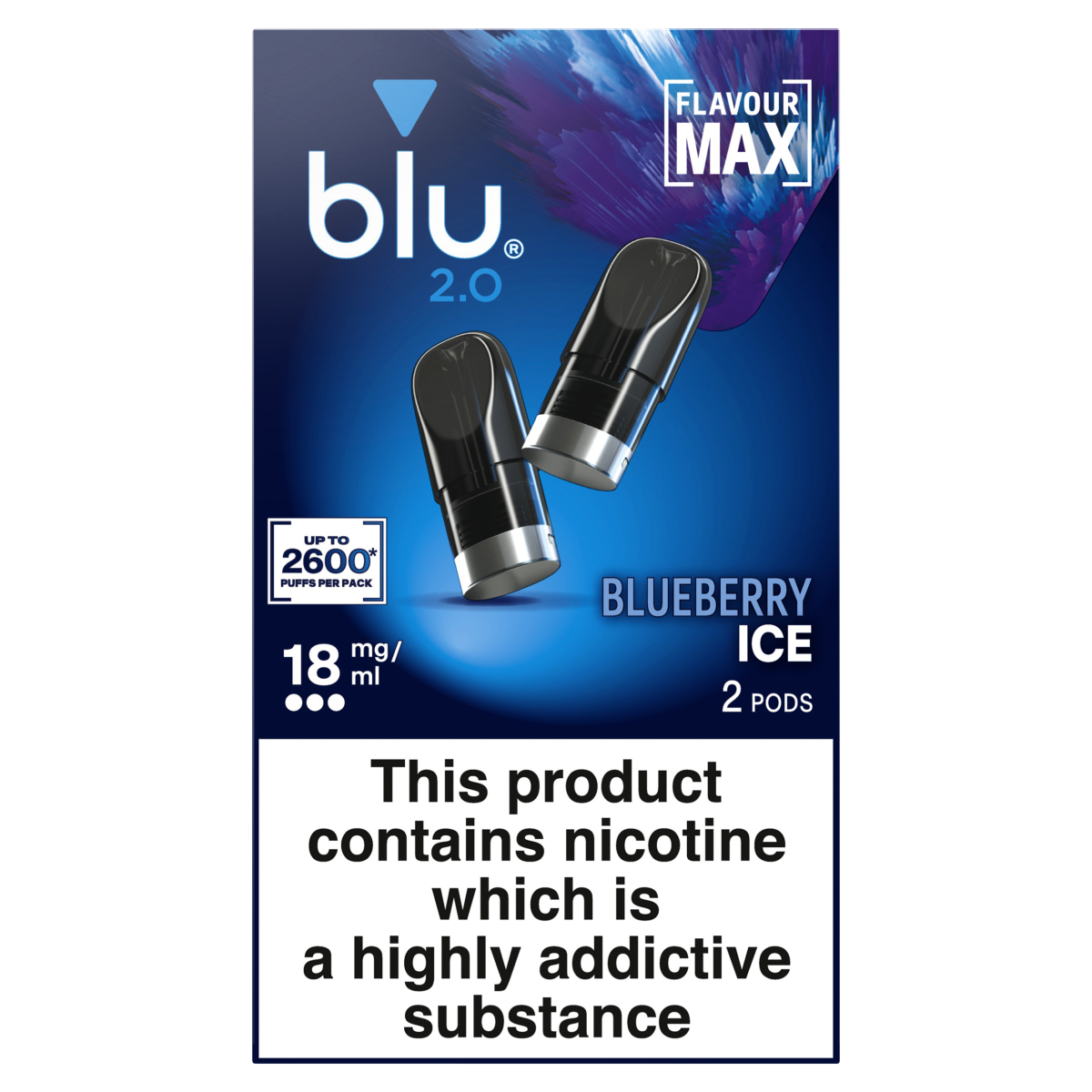 blu 2.0 Blueberry Ice Pods 18mg/ml 2 x 1.9ml