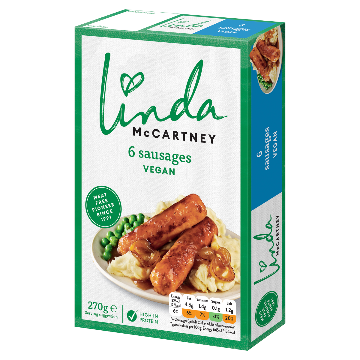 Linda McCartney 6 Vegan Sausages 270g