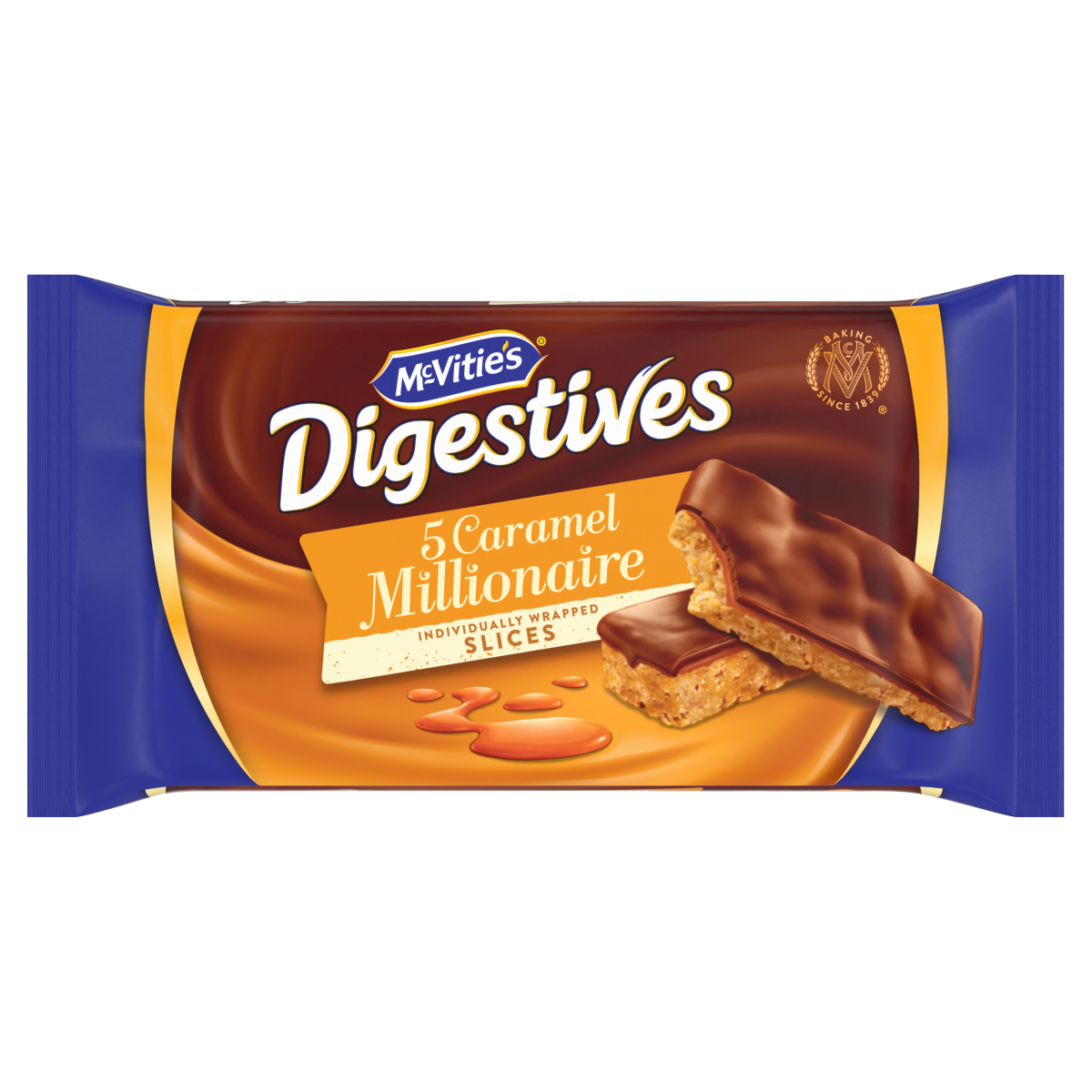 McVitie’s Digestives 5 Caramel Millionaire Slices 109.9g