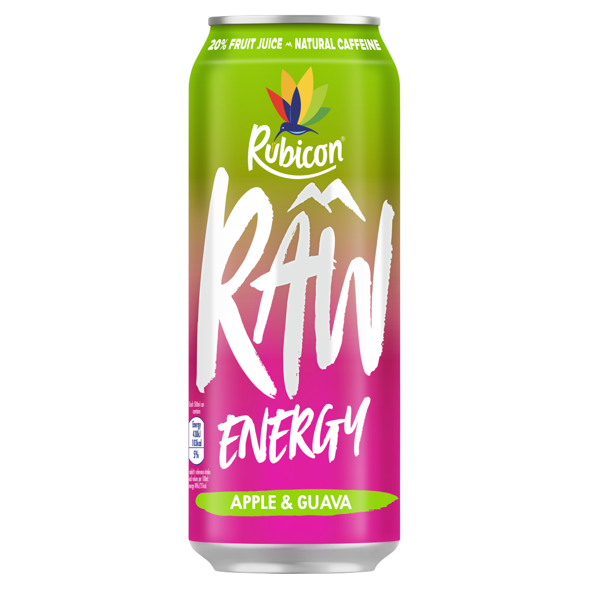Rubicon Raw Energy Apple & Guava 500ml