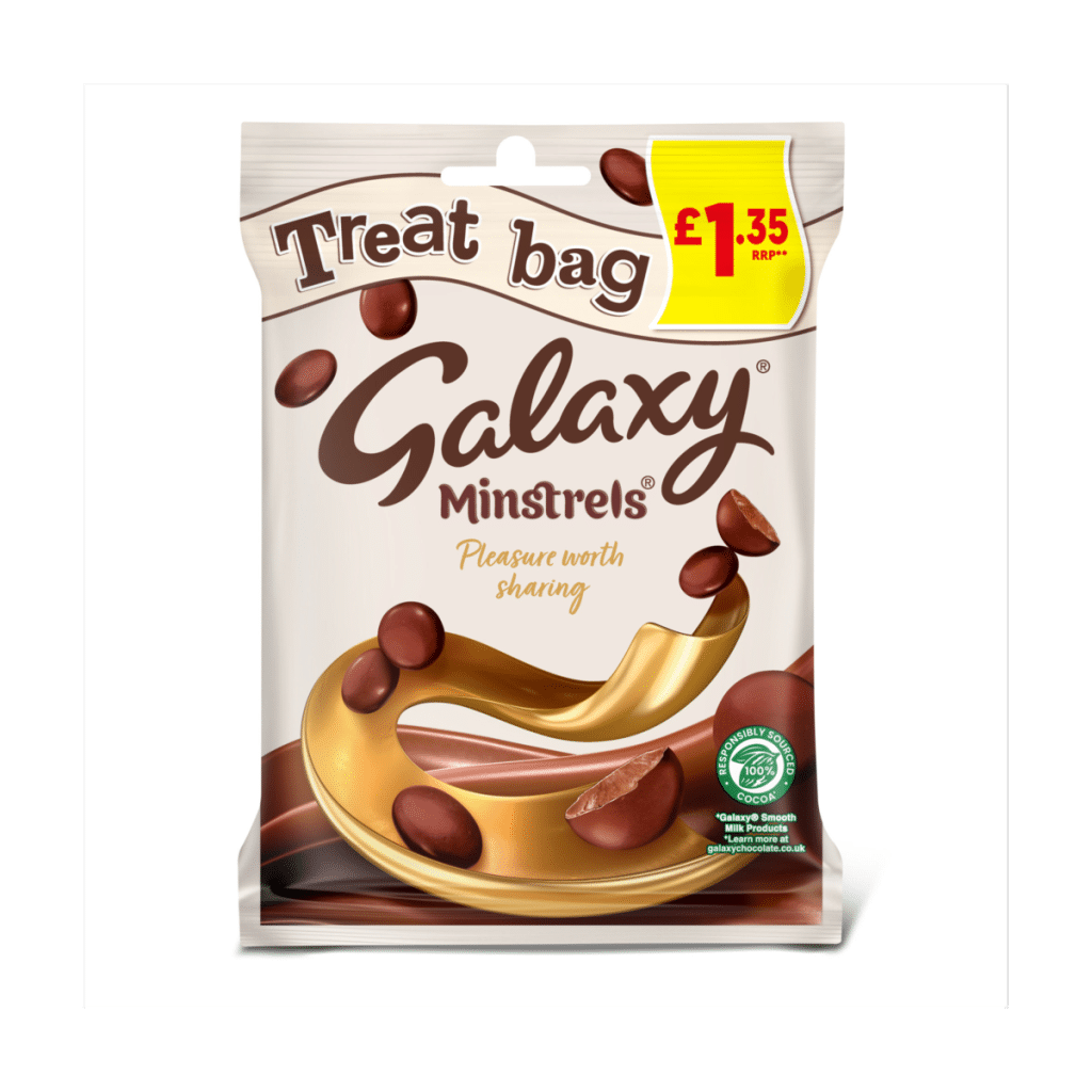 Galaxy Minstrels Milk Chocolate Buttons Treat Bag £1.35 PMP 80g