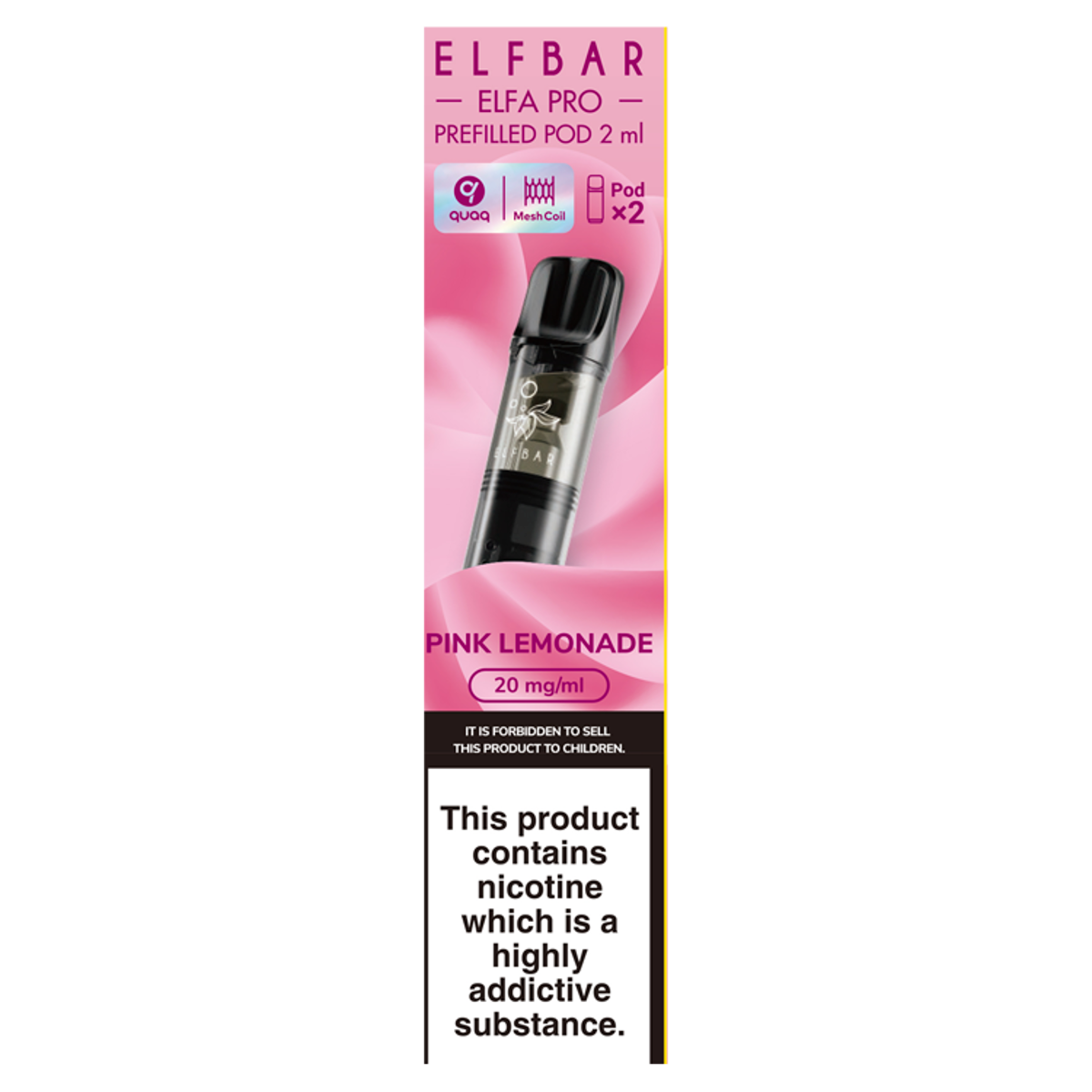 Elfbar Elfa Pro 2 Pink Lemonade Prefilled Pod 2ml