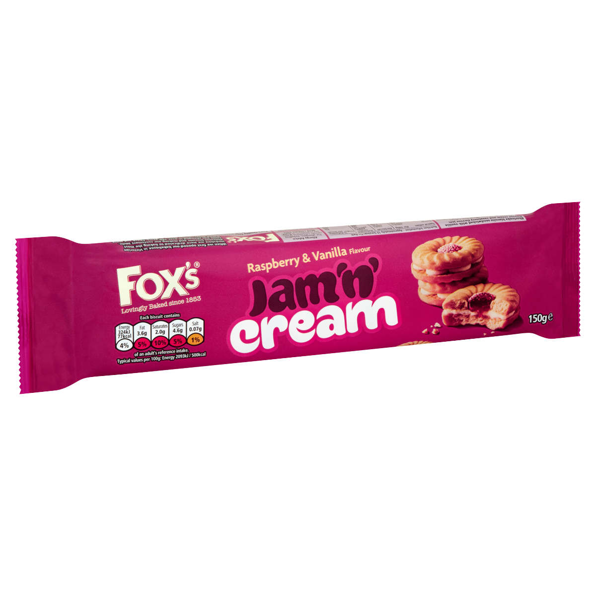 Fox’s Favourites Raspberry & Vanilla Jam ‘n’ Cream 150g