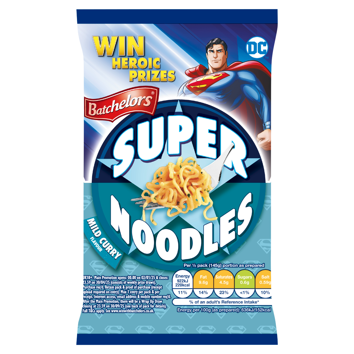 Batchelors Super Noodles Mild Curry Flavour 90g