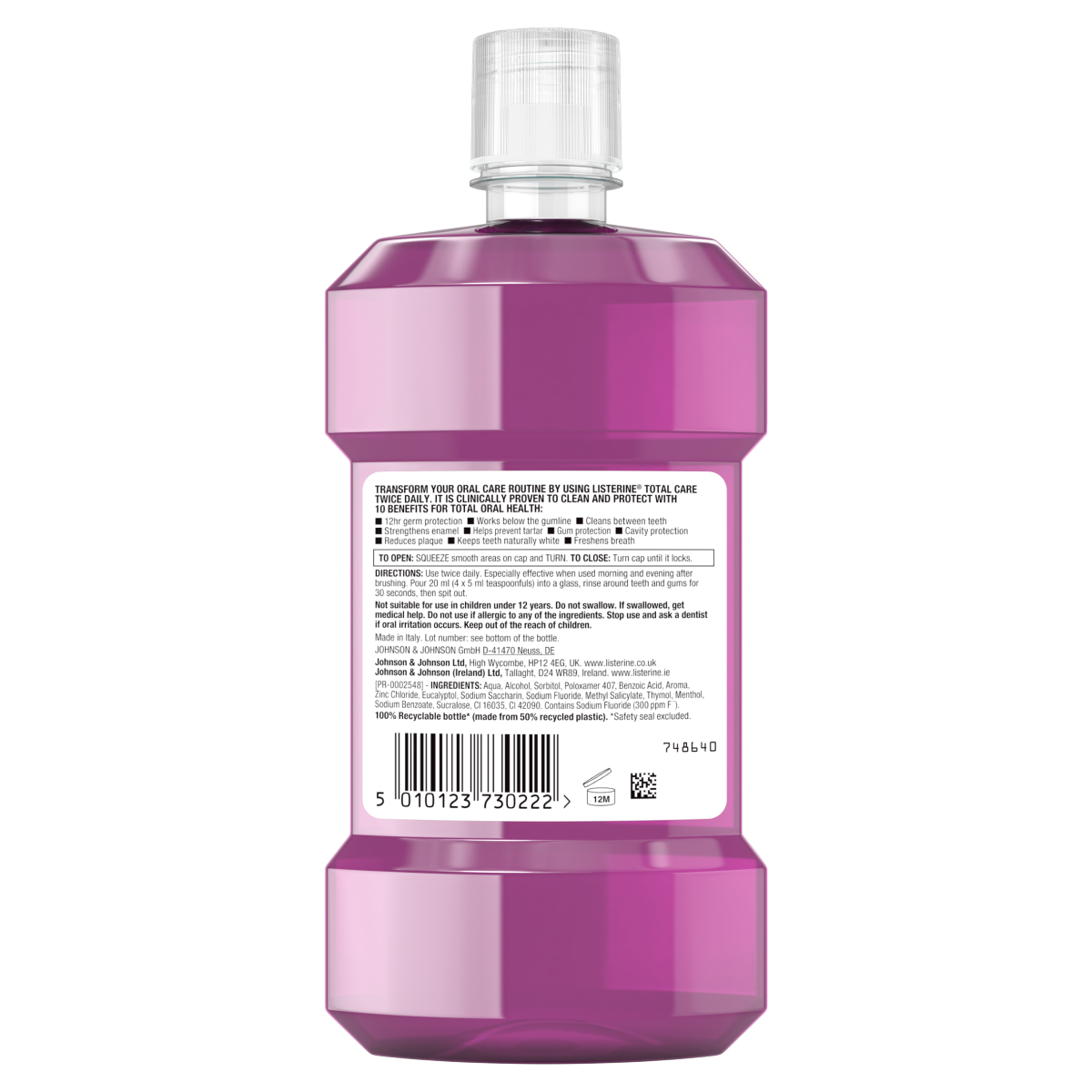 Listerine Total Care 10-in-1 Benefit Clean Mint Mouthwash 500ml