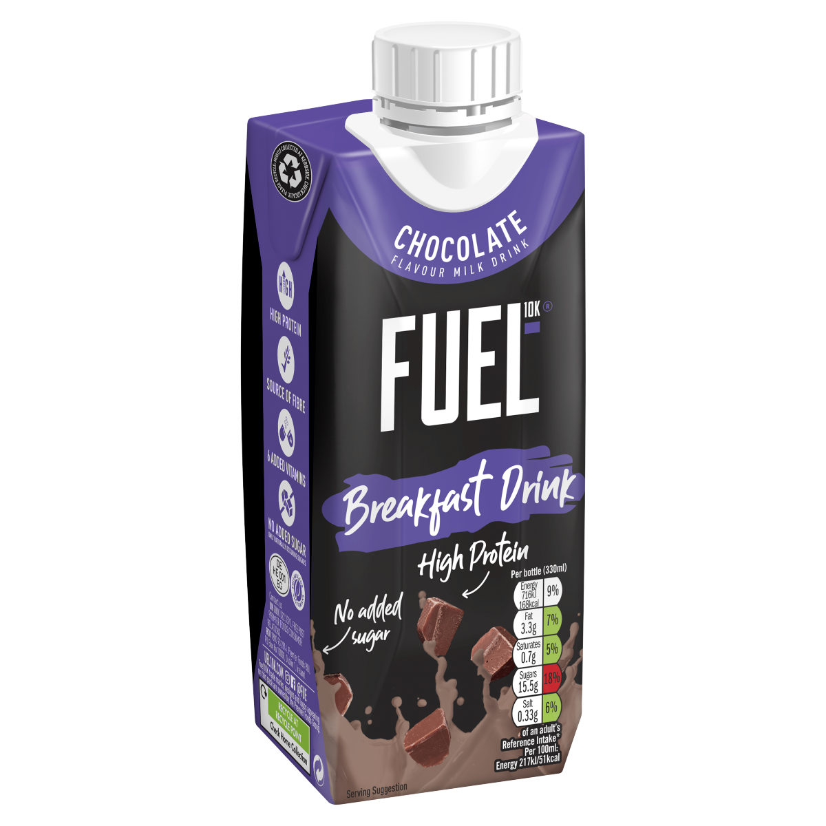 Fuel10K Chocolate Flavour Breakfast Milk Drink 330ml