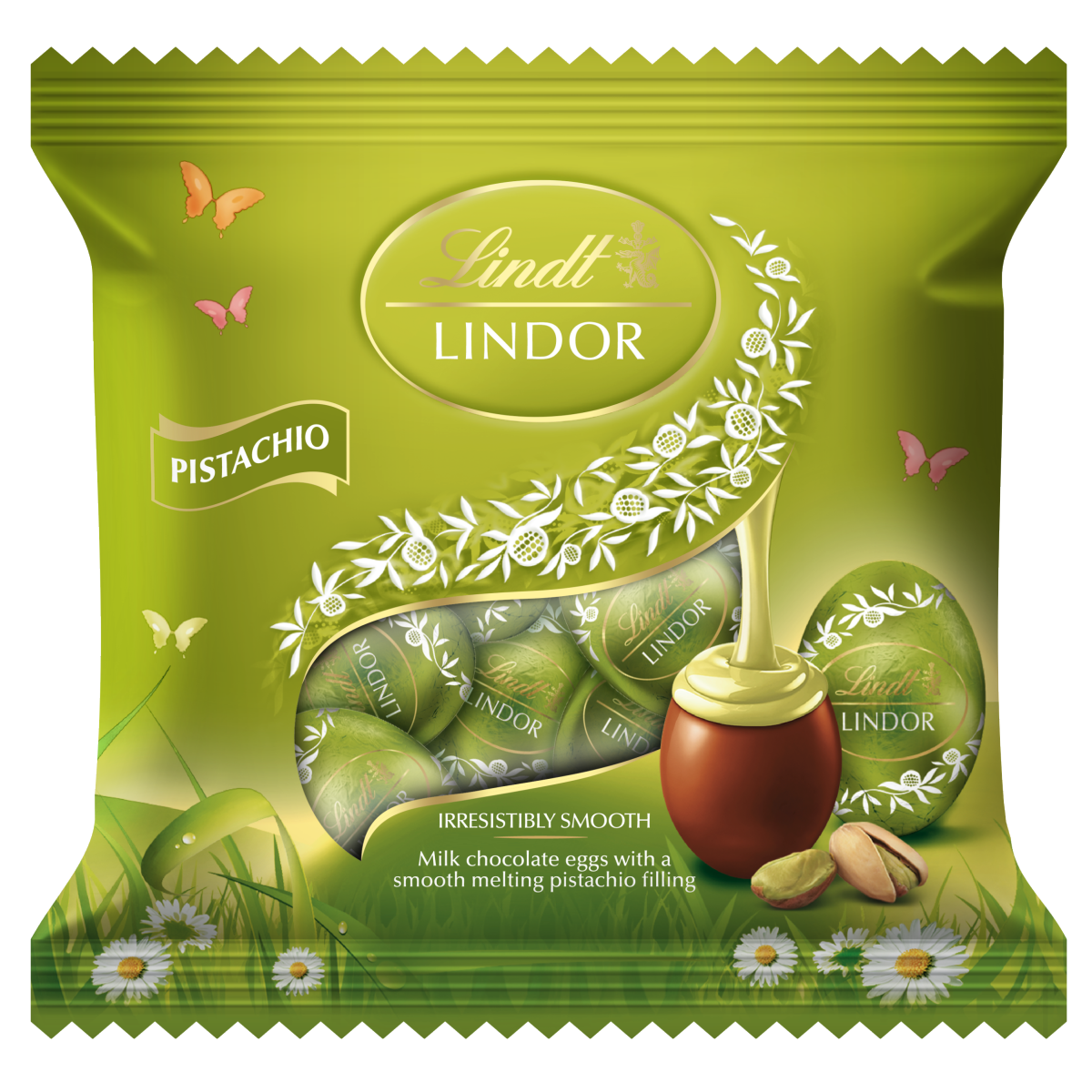 Lindt Lindor Pistachio Chocolate Easter Mini Eggs Bag 80g