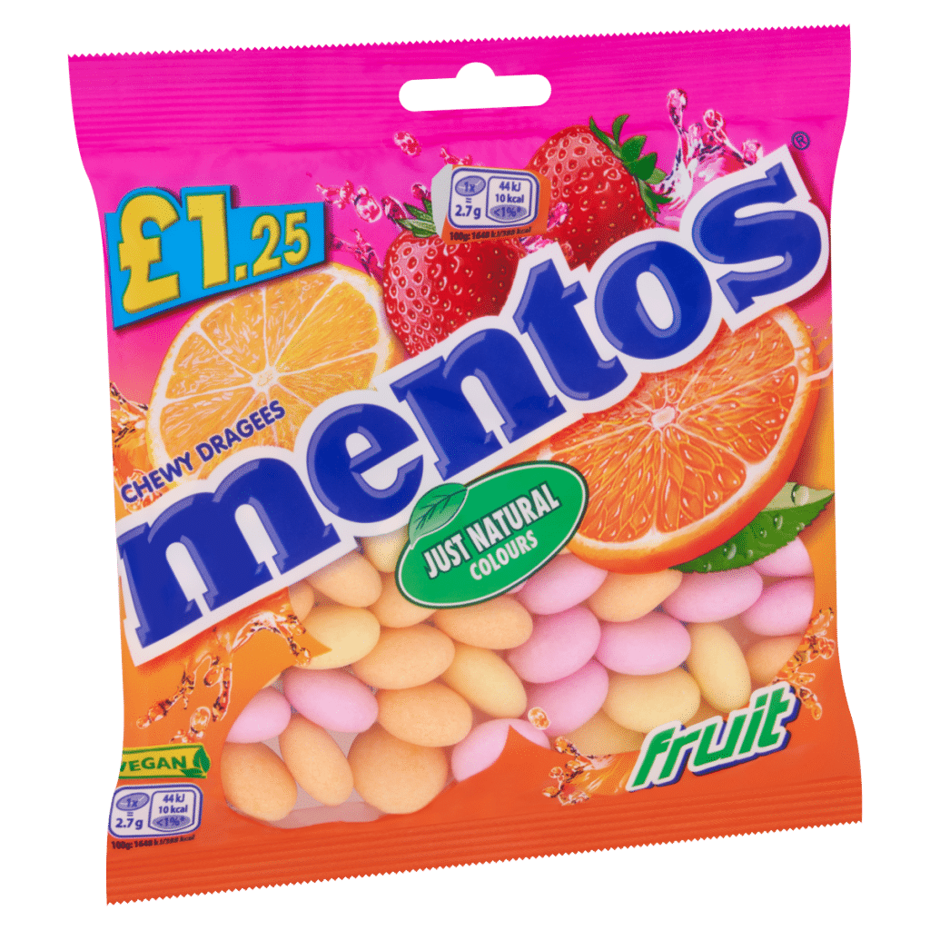 Mentos Chewy Dragees Fruit 135g
