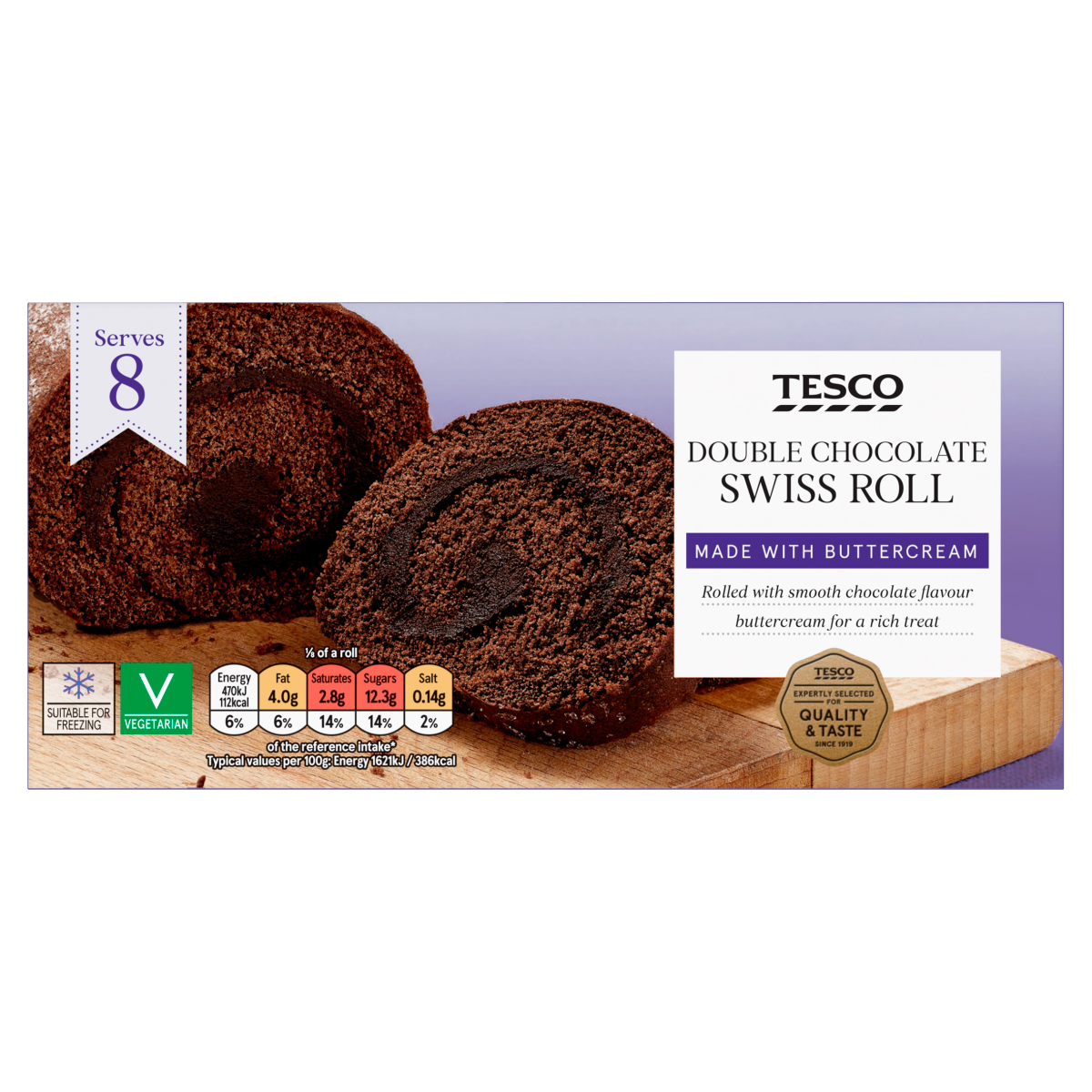 Tesco Double Chocolate Swiss Roll