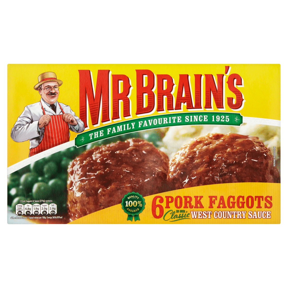 Mr Brain’s 6 Pork Faggots 656g