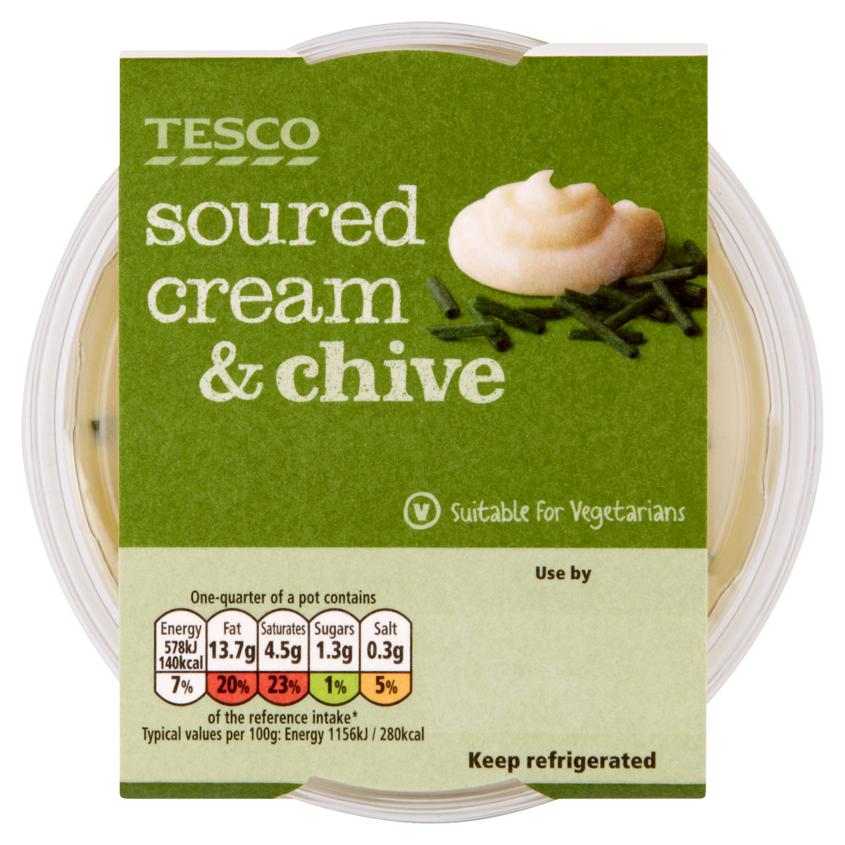 Tesco Soured Cream & Chive 200g