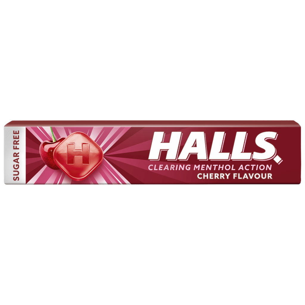 Halls Cherry Sugar Free Lozenges Roll 32g