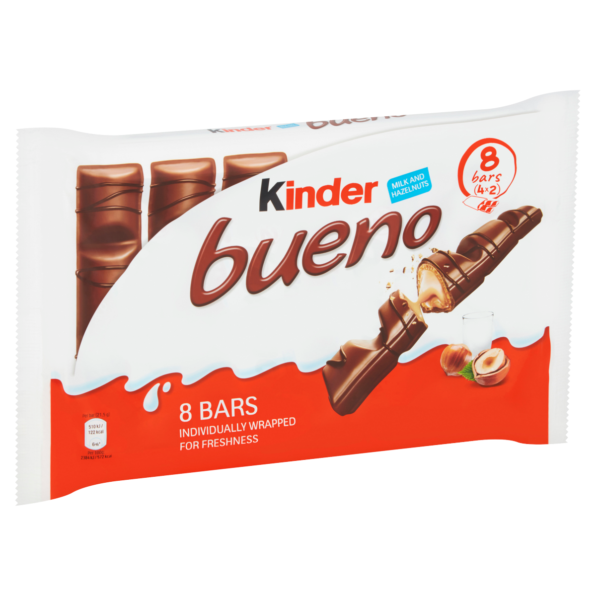 Kinder Bueno Milk and Hazelnuts Bars 4 x 43g (172g)
