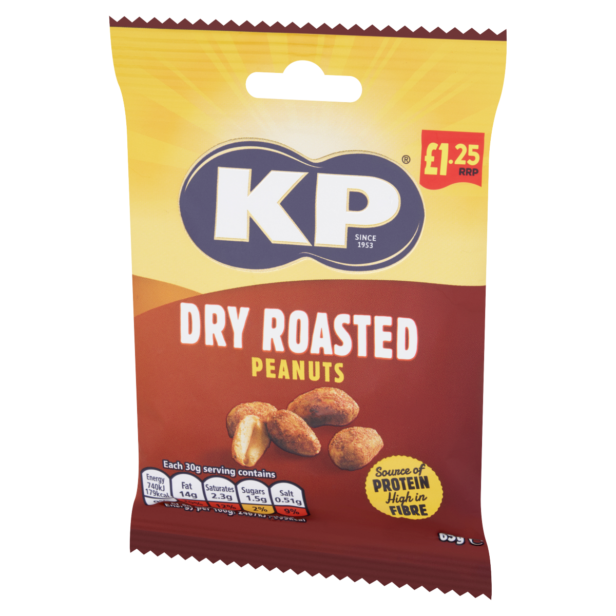 KP Dry Roasted Peanuts 65g