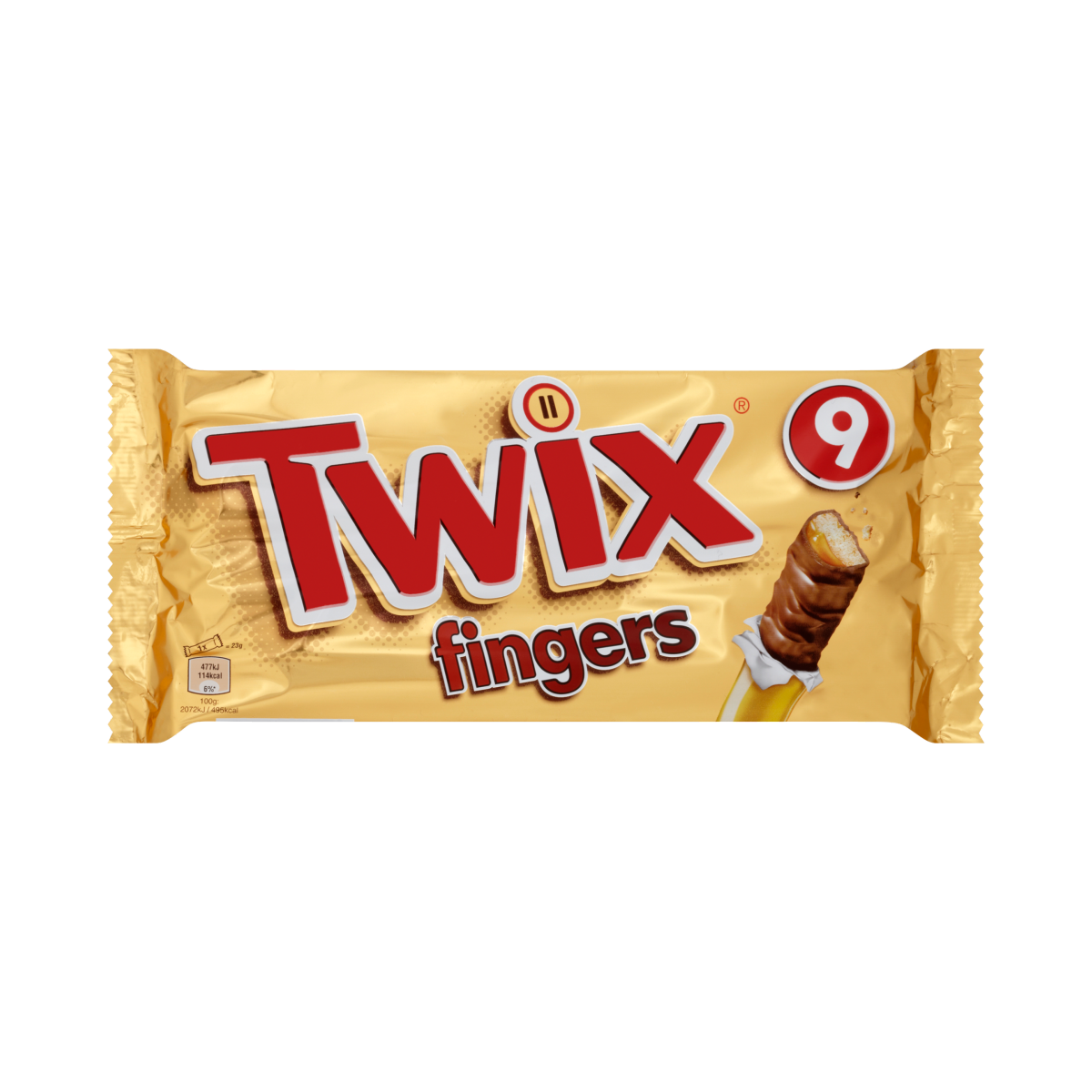 Twix Caramel & Milk Chocolate Fingers Biscuit Snack Bars Multipack 9x20g