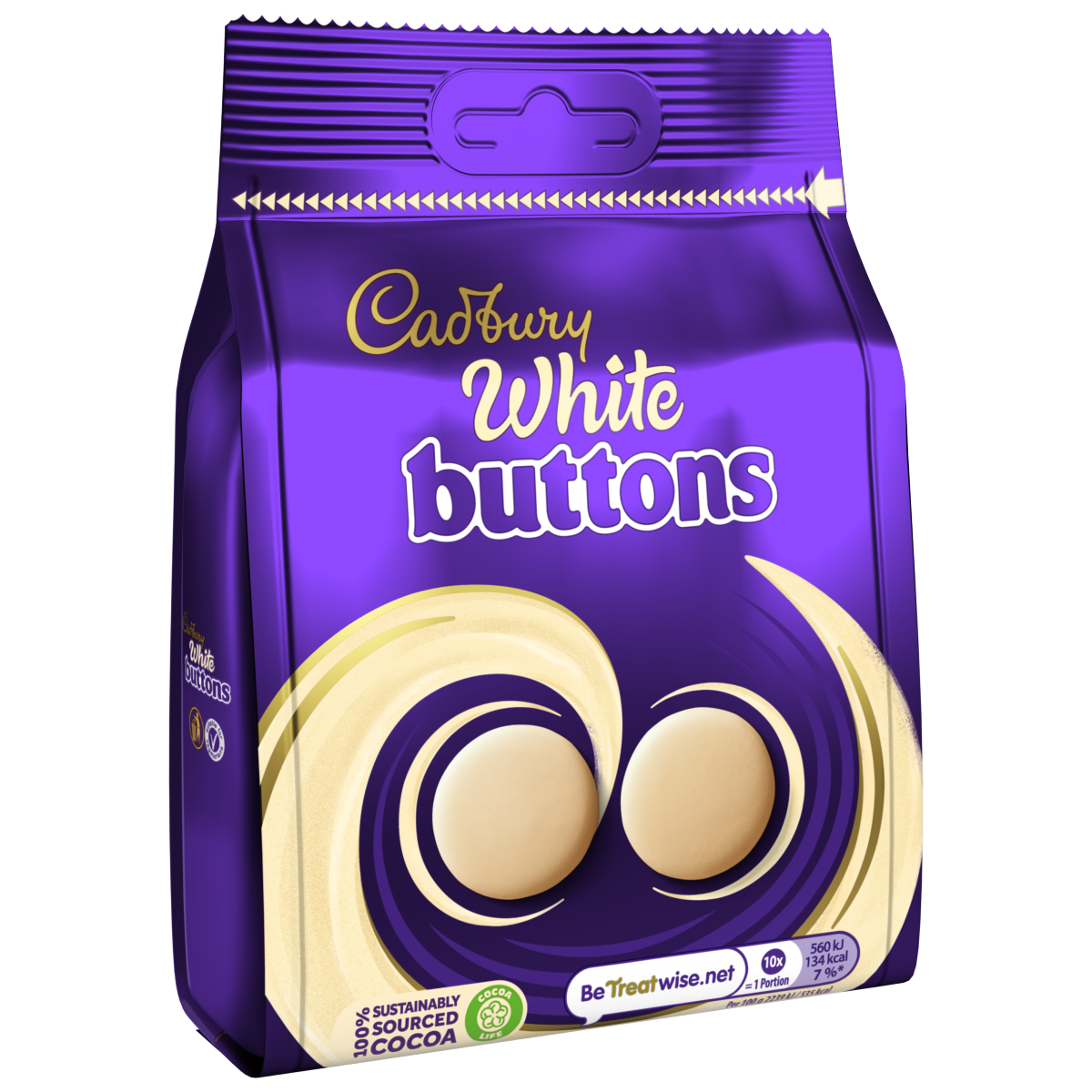 Cadbury White Chocolate Giant Buttons Bag 110 g