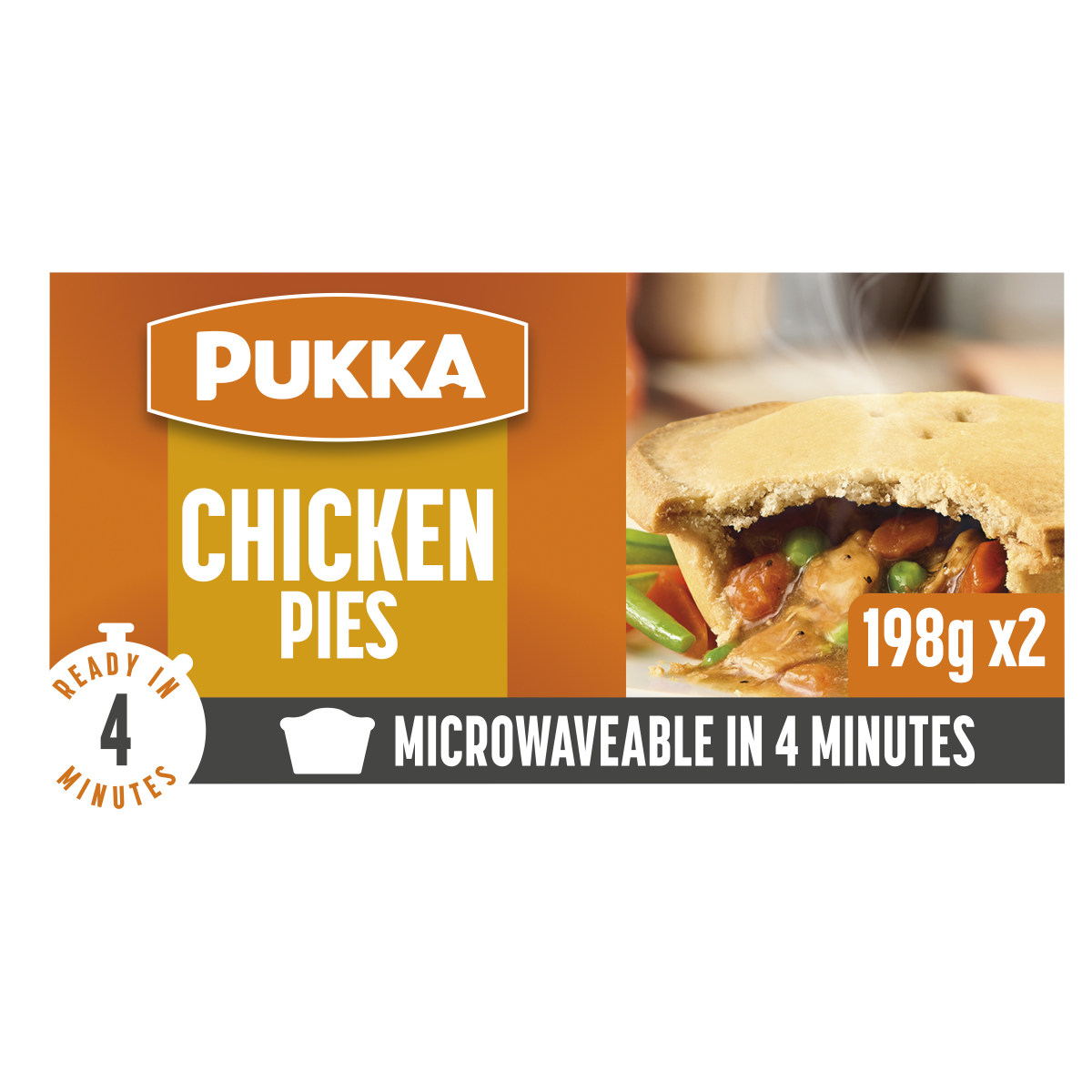Pukka 2 Microwaveable Chicken Pies