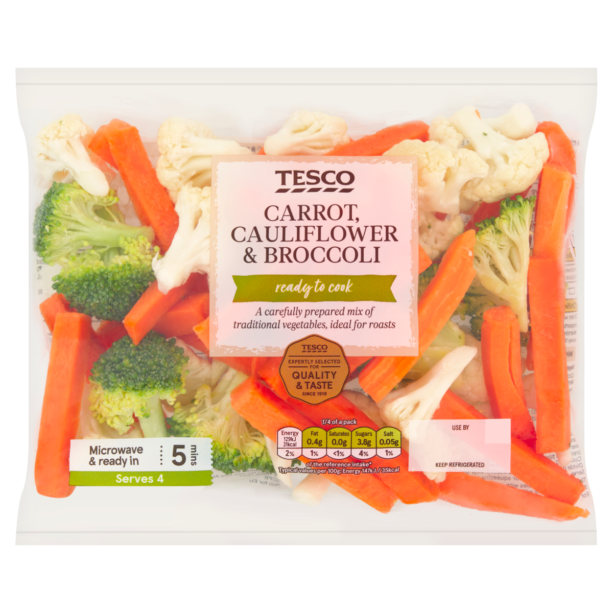 Tesco Carrot, Cauliflower & Broccoli 370g