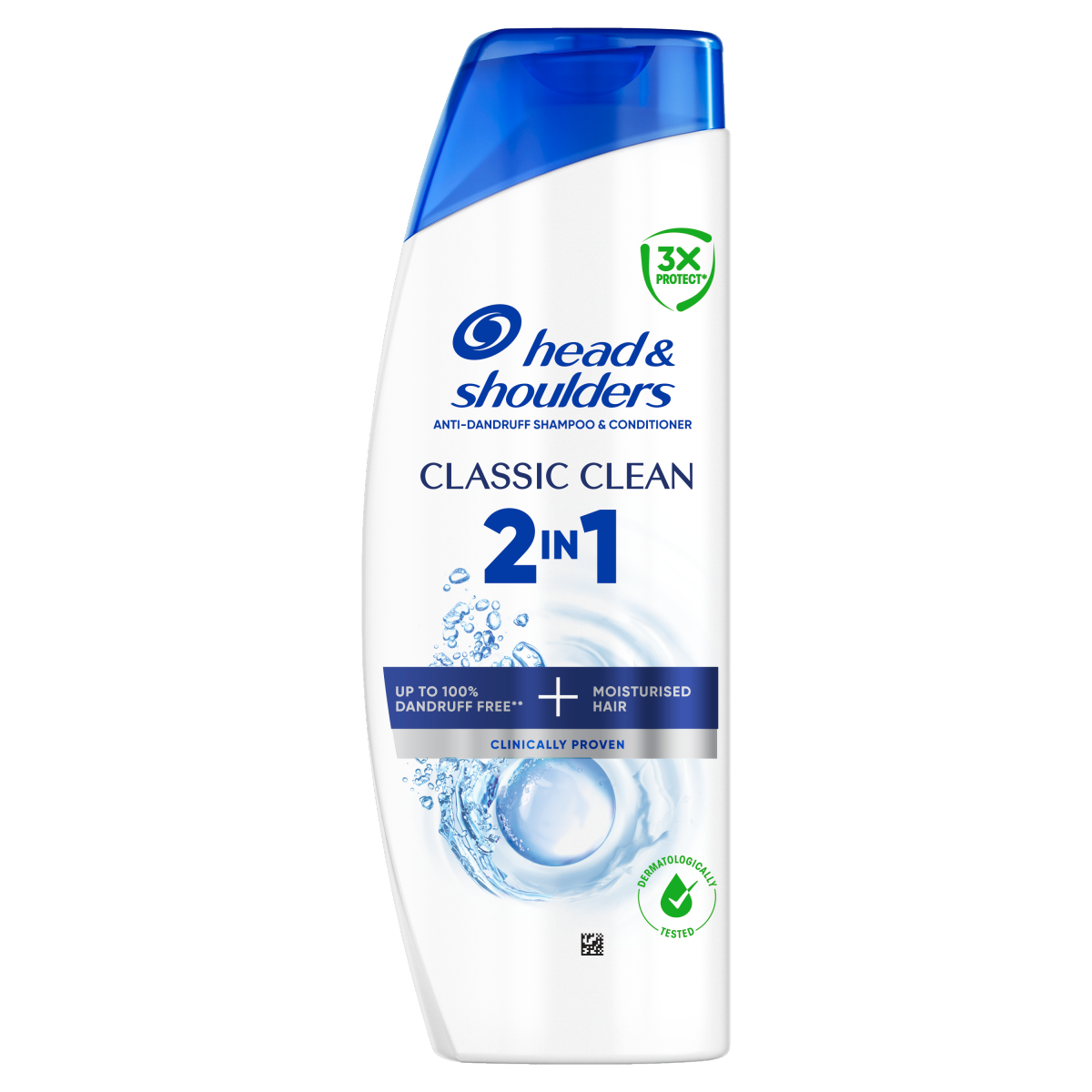 Head & Shoulders Classic Clean 2in1 Anti-Dandruff Shampoo and Conditioner 250ml. Dandruff Free Hair