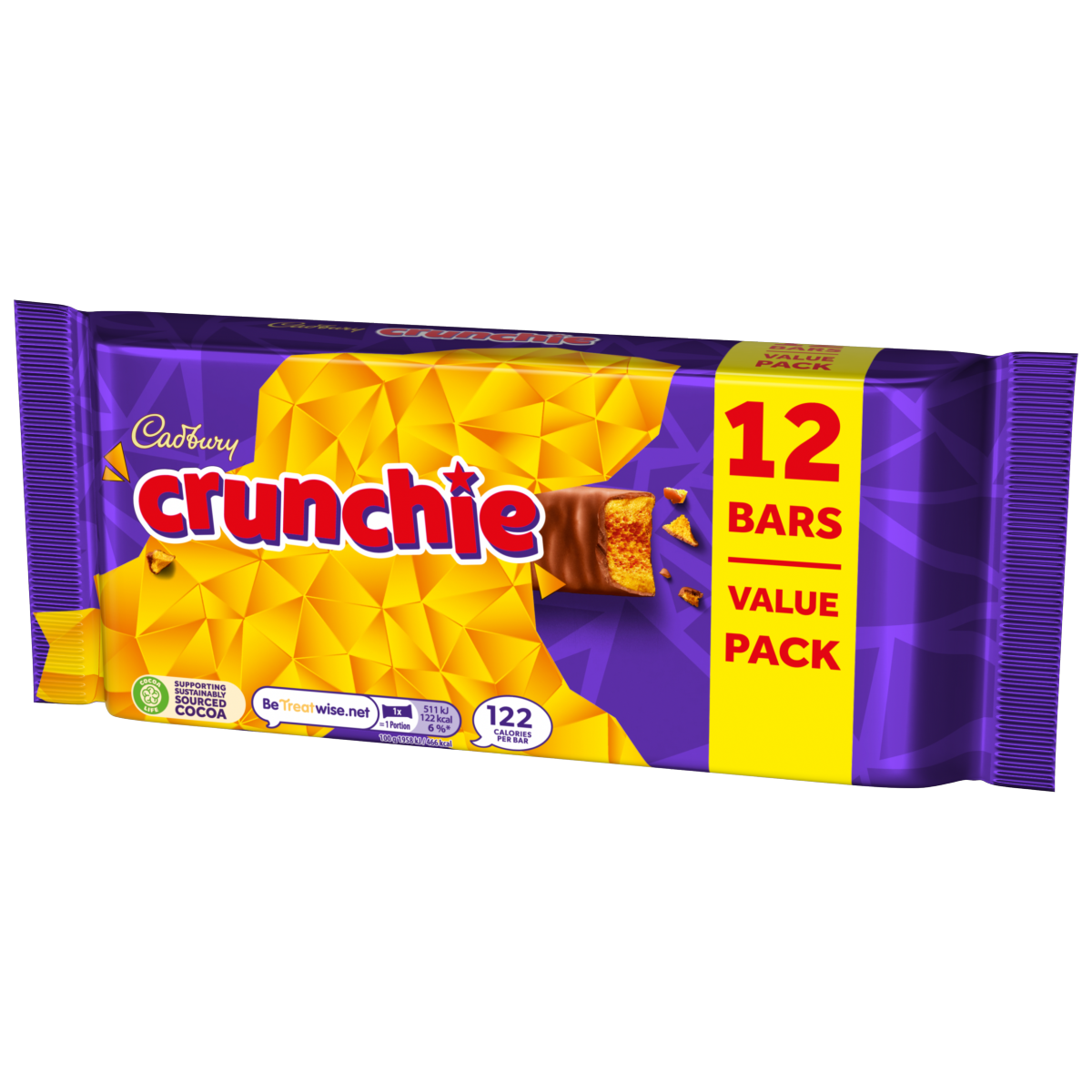 Cadbury Crunchie Chocolate Bar 12 Pack Multipack 312.2g (12 x 26g)
