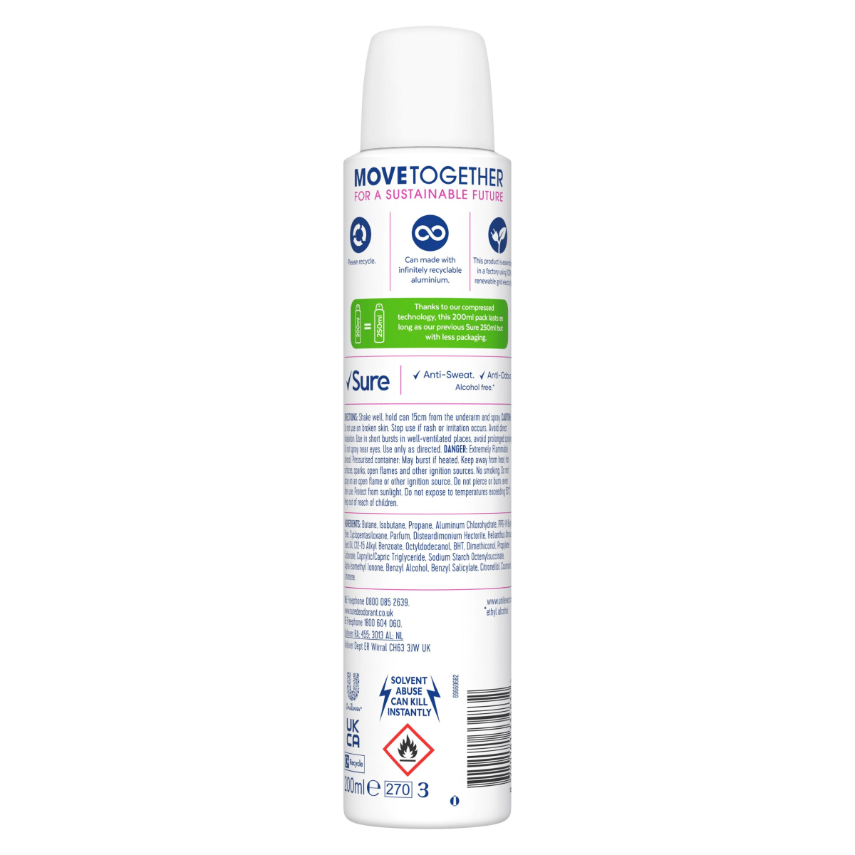 Sure  Anti-Perspirant Aerosol Bright Bouquet 200 ml