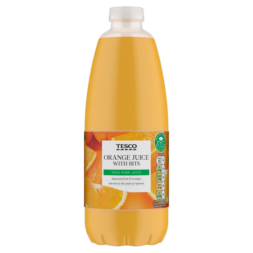 Tesco Orange Juice with Bits 1L