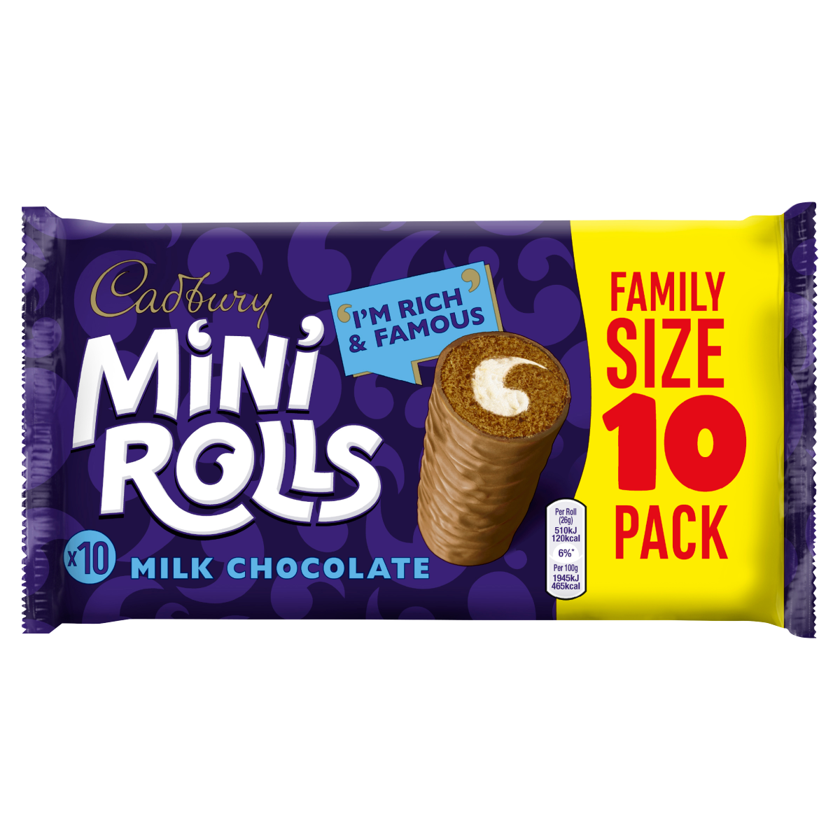 Cadbury 10 Milk Chocolate Mini Rolls