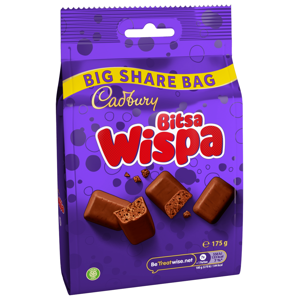 Cadbury Bitsa Wispa Chocolate Large Sharing Bag 175 g