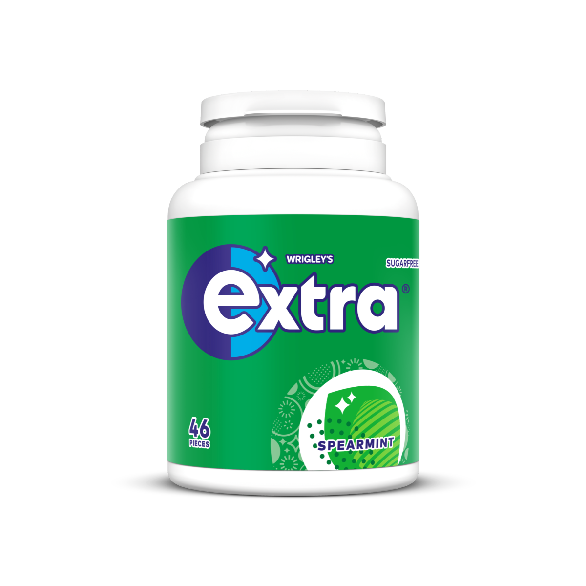 Extra Spearmint Sugarfree Chewing Gum Bottle 46 Pieces