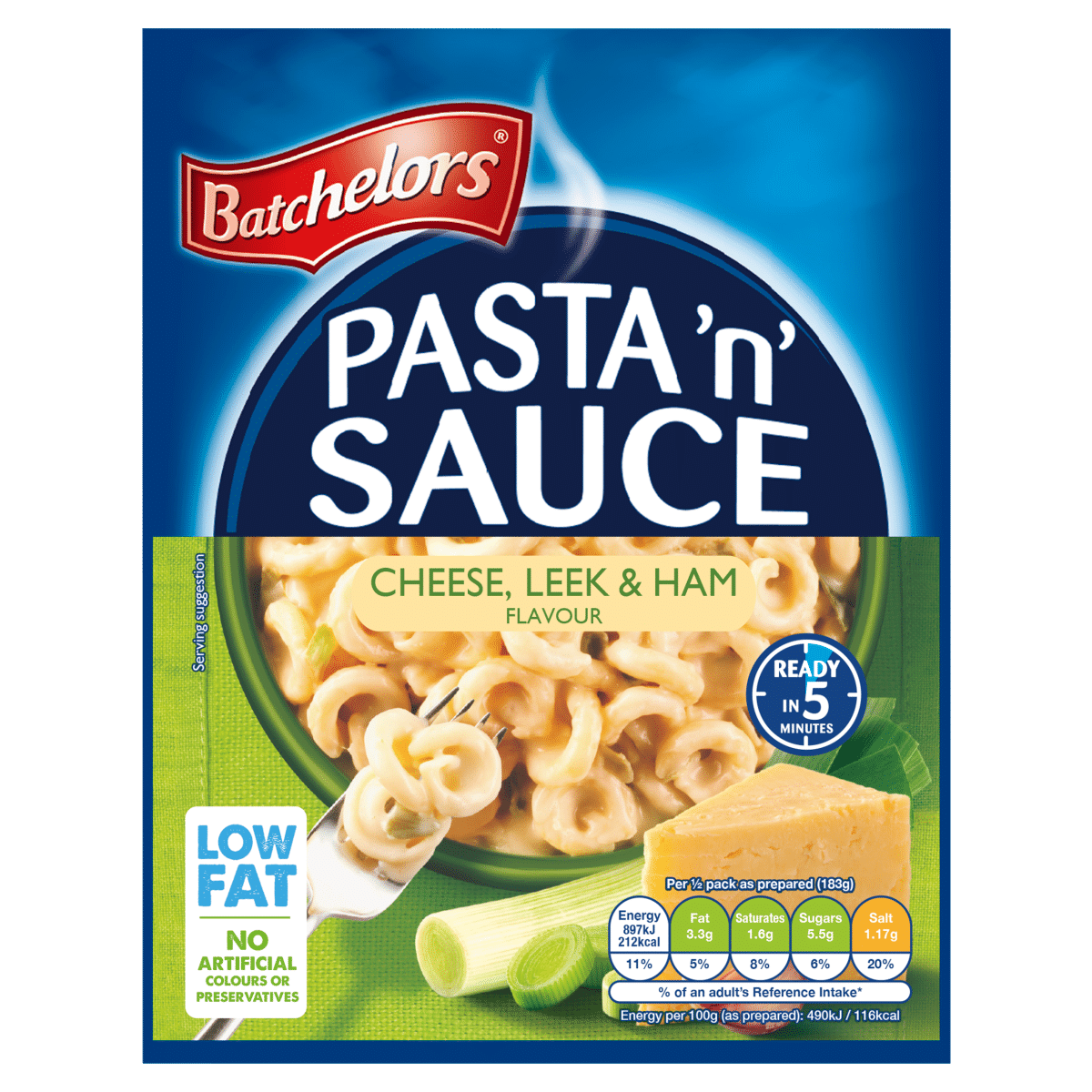 Batchelor’s Pasta ‘n’ Sauce Cheese, Leek & Ham Flavour 99g