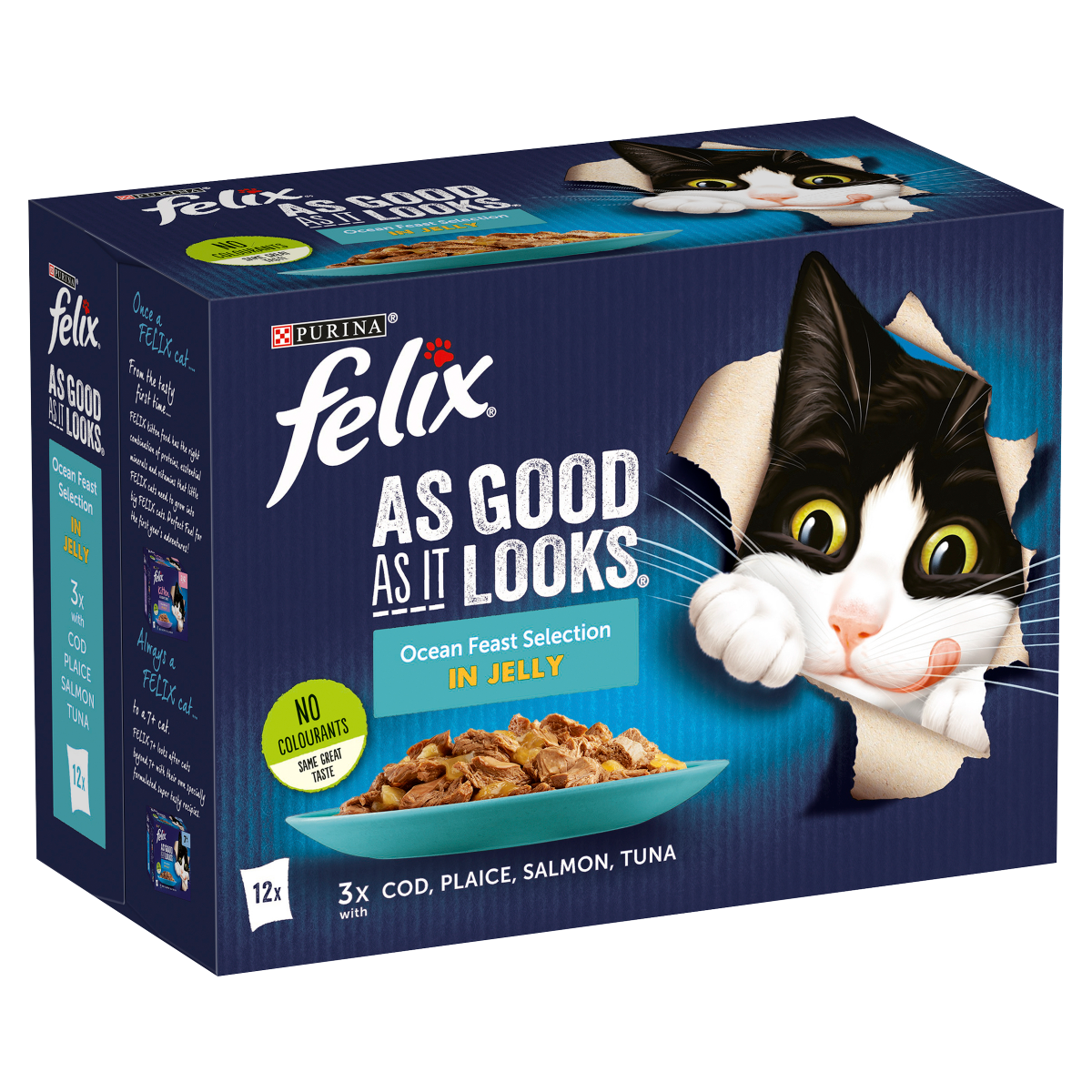 Felix As Good As It Ocean Feasts Selection in Jelly 12 x 85g (1.02kg)