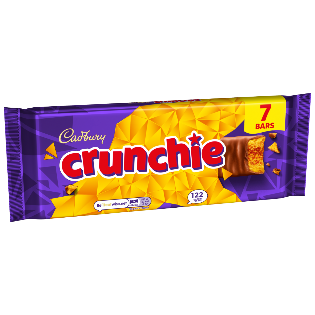 Cadbury Crunchie Chocolate Bar 7 Pack Multipack 182.7g (7 x 26.1g)