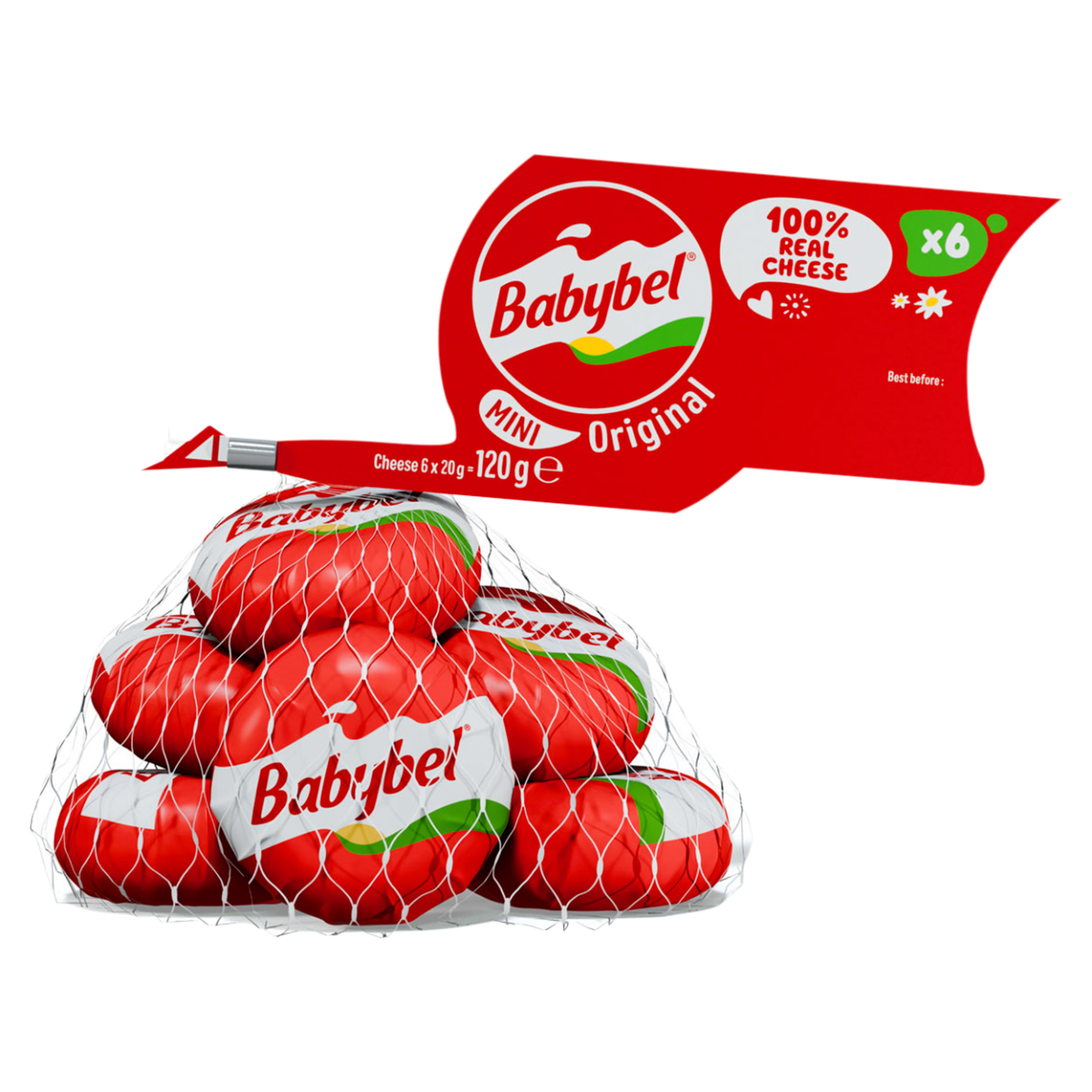 Babybel Mini Original Cheese 6 x 20g (120g)