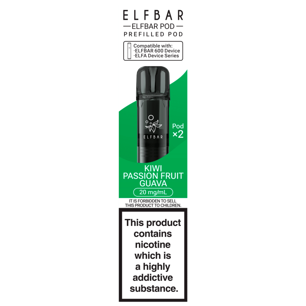 Elfbar 2 Kiwi Passion Fruit Guava Prefilled Pod 20mg/ml