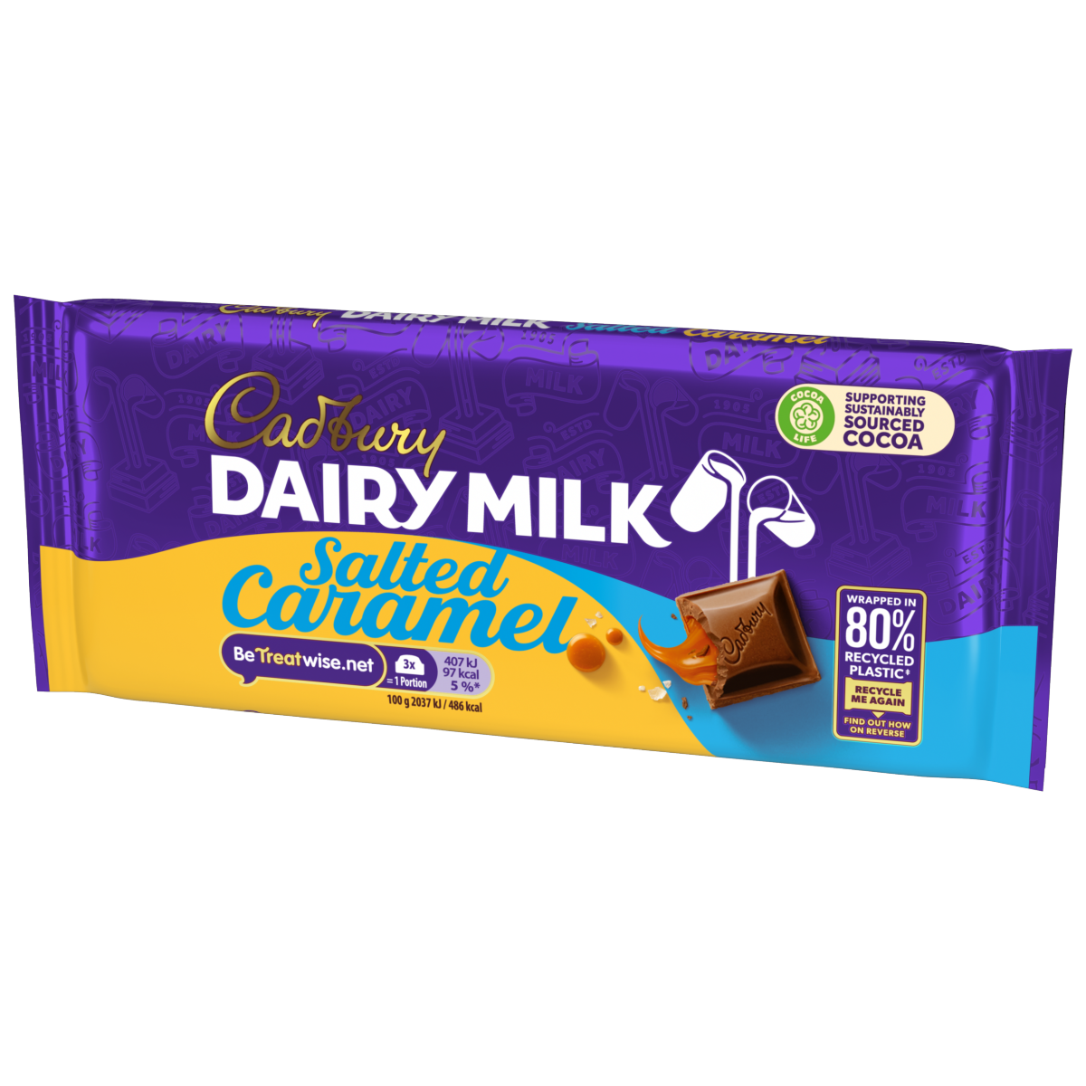 Cadbury Dairy Milk Salted Caramel Chocolate Bar 120g