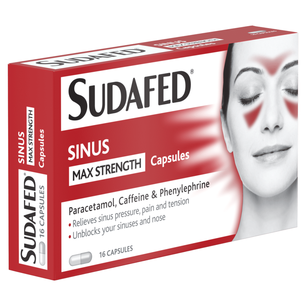 Sudafed Sinus Max Strength Capsules Pack of 16