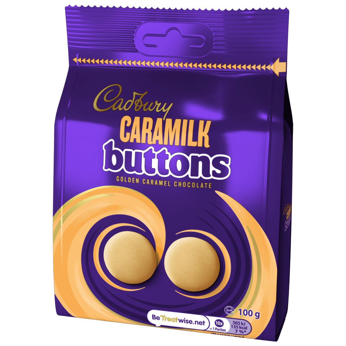 Cadbury Caramilk Golden Caramel Chocolate Buttons Bag 100g