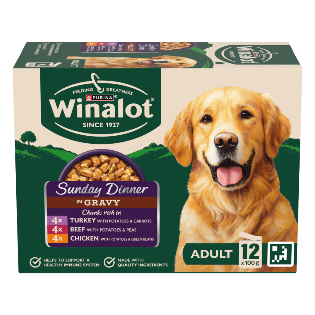 WINALOT Sunday Dinner Mixed in Gravy Wet Dog Food 12x100g