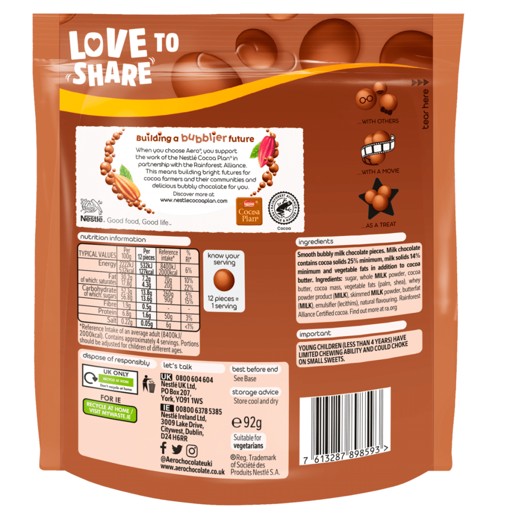 Aero Chocolate Melts 92g