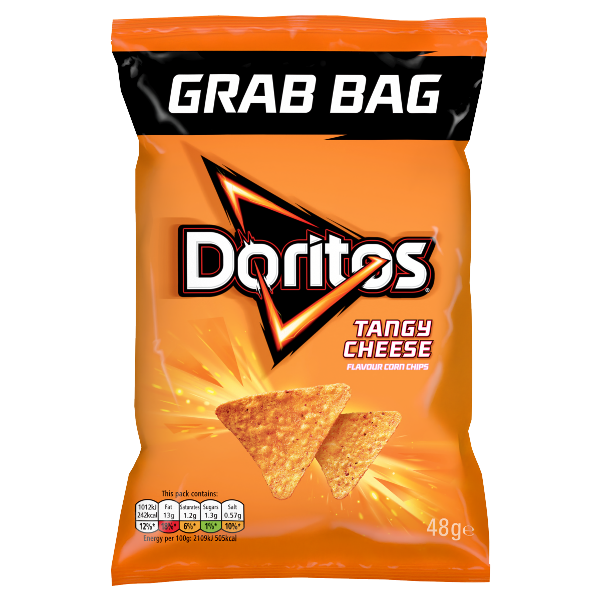 Doritos Tangy Cheese Tortilla Chips Crisps 48g