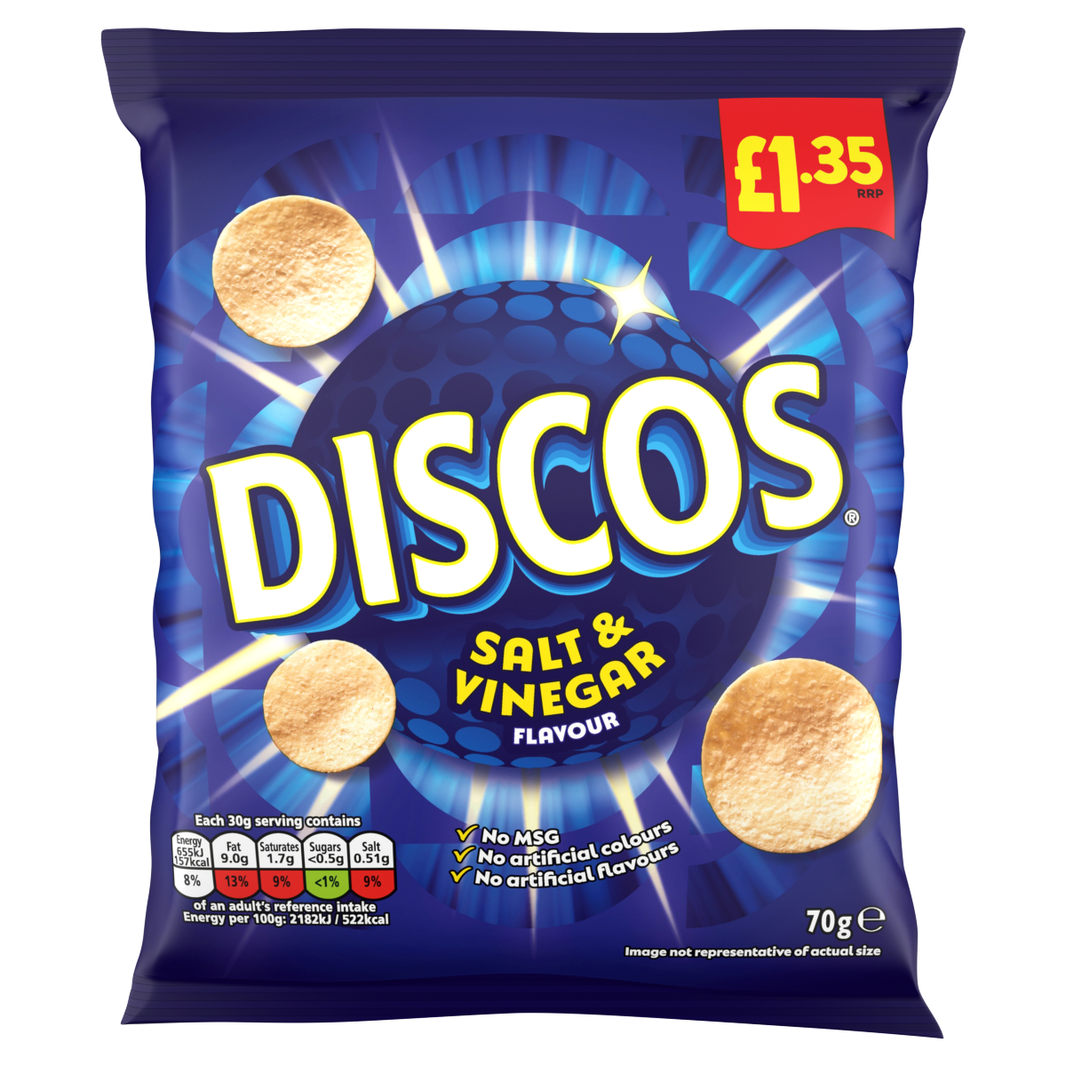 Discos Salt & Vinegar Flavour 70g