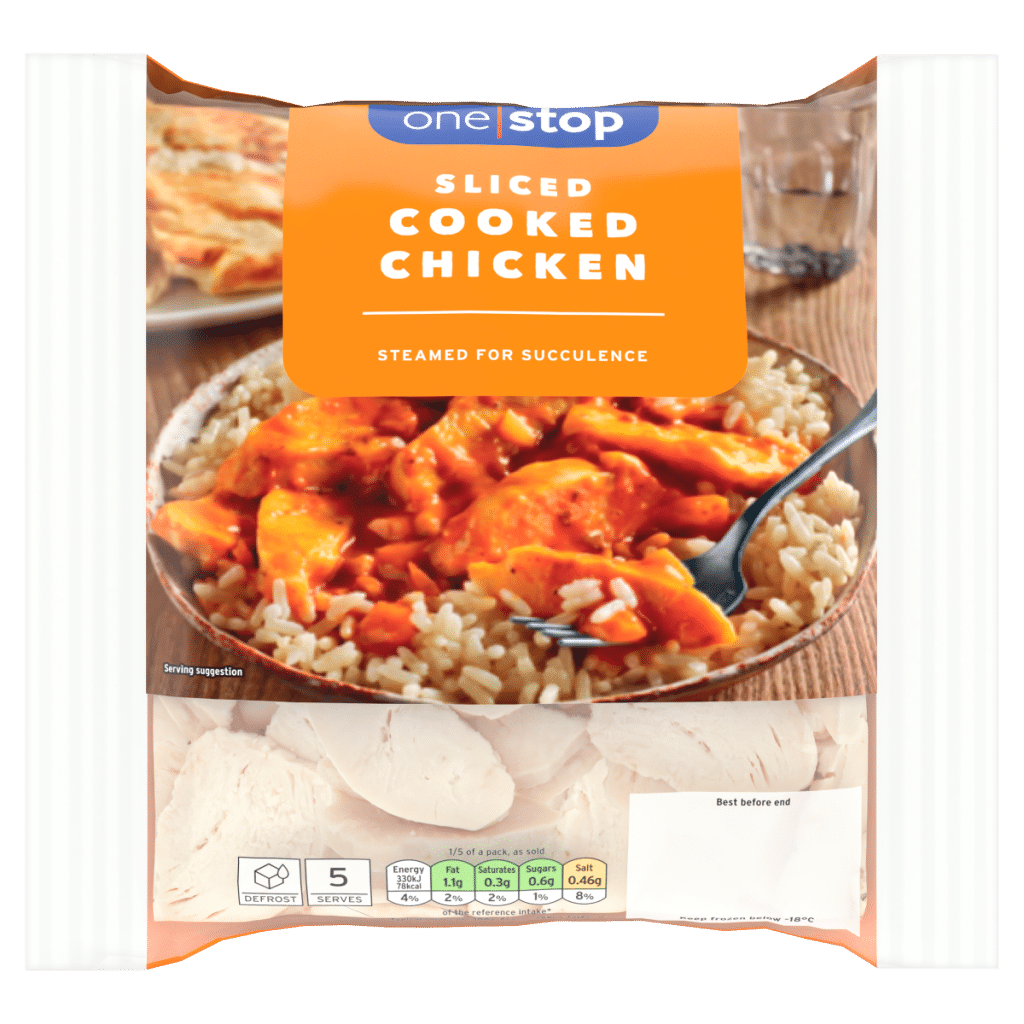 One Stop Sliced Cooked Chicken 340g