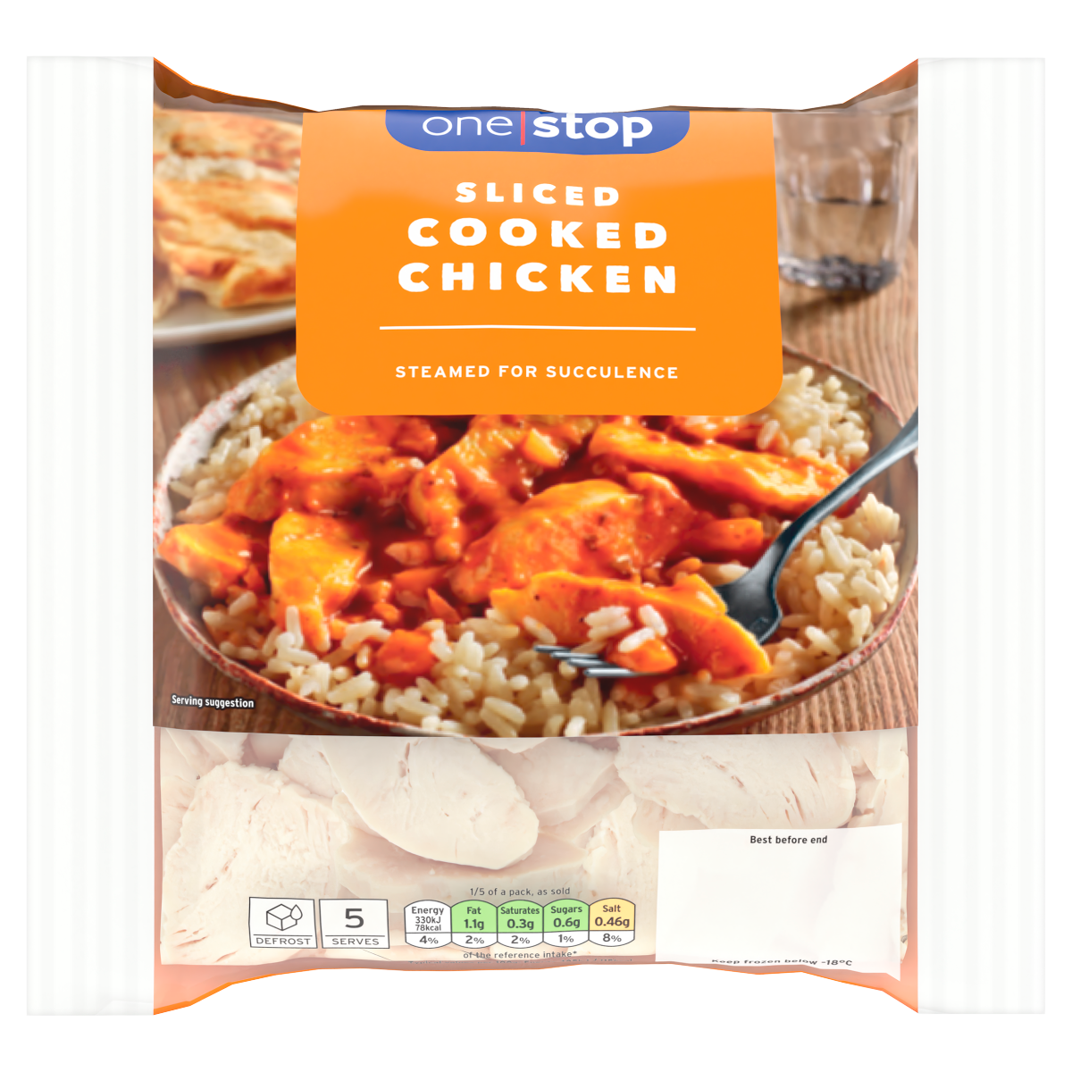 One Stop Sliced Cooked Chicken 340g