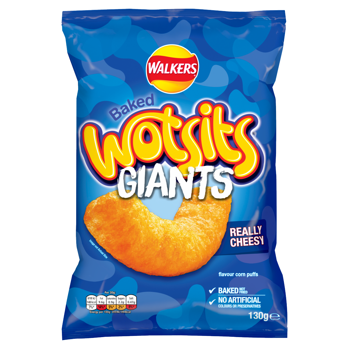 Wotsits Giants Really Cheesy Sharing Cheese Snacks Crisps 130g