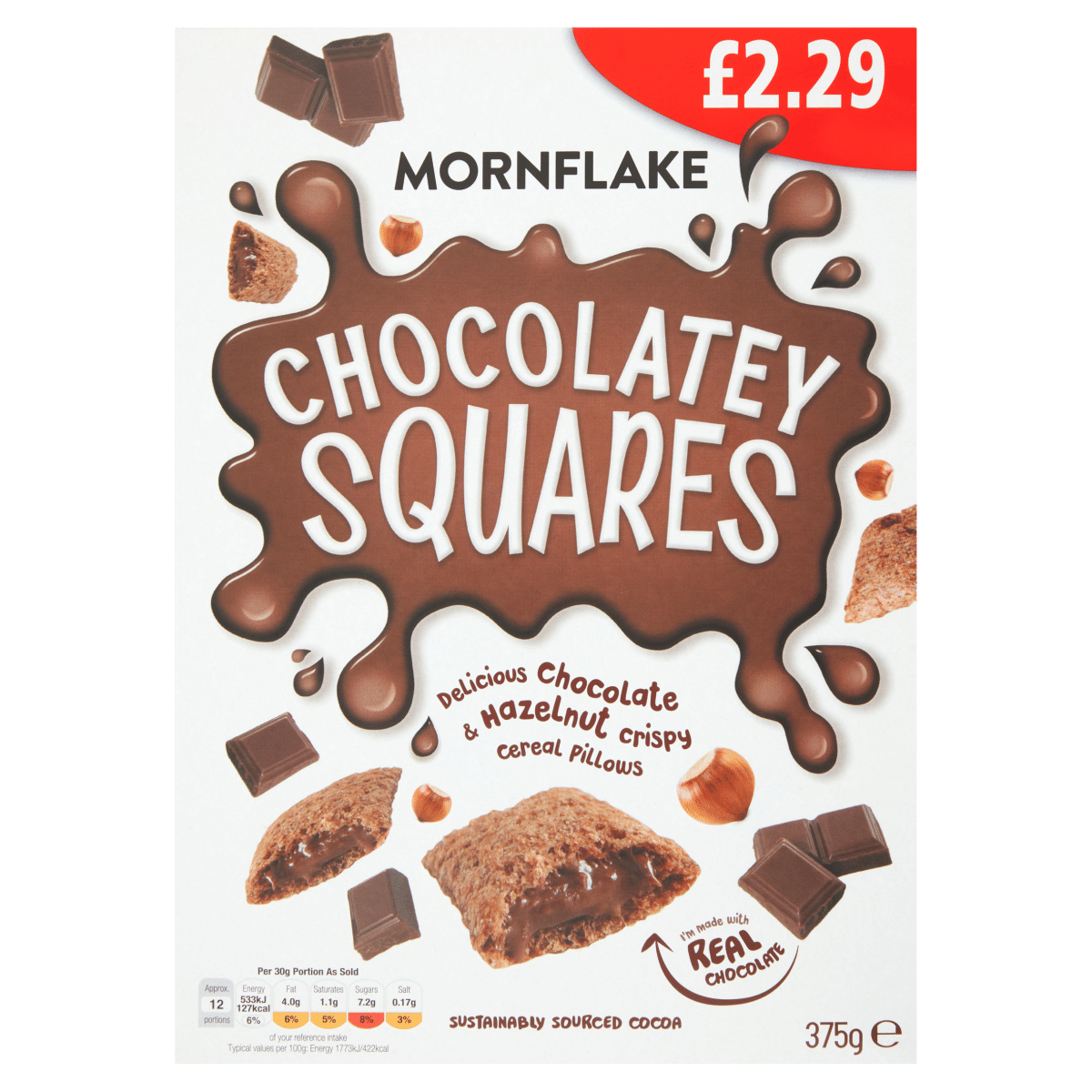 Mornflake Chocolatey Squares 375g