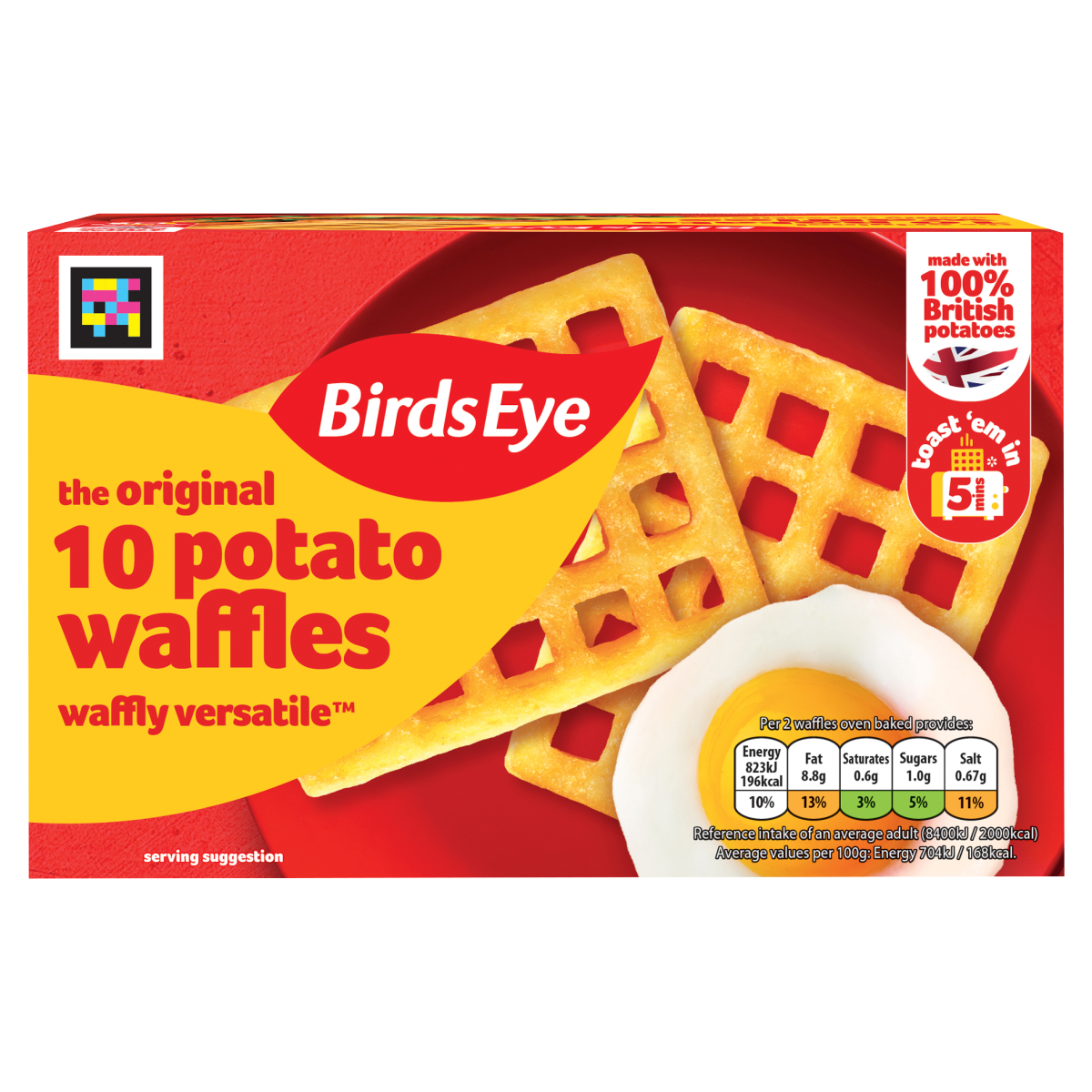 Birds Eye 10 The Original Potato Waffles 567g