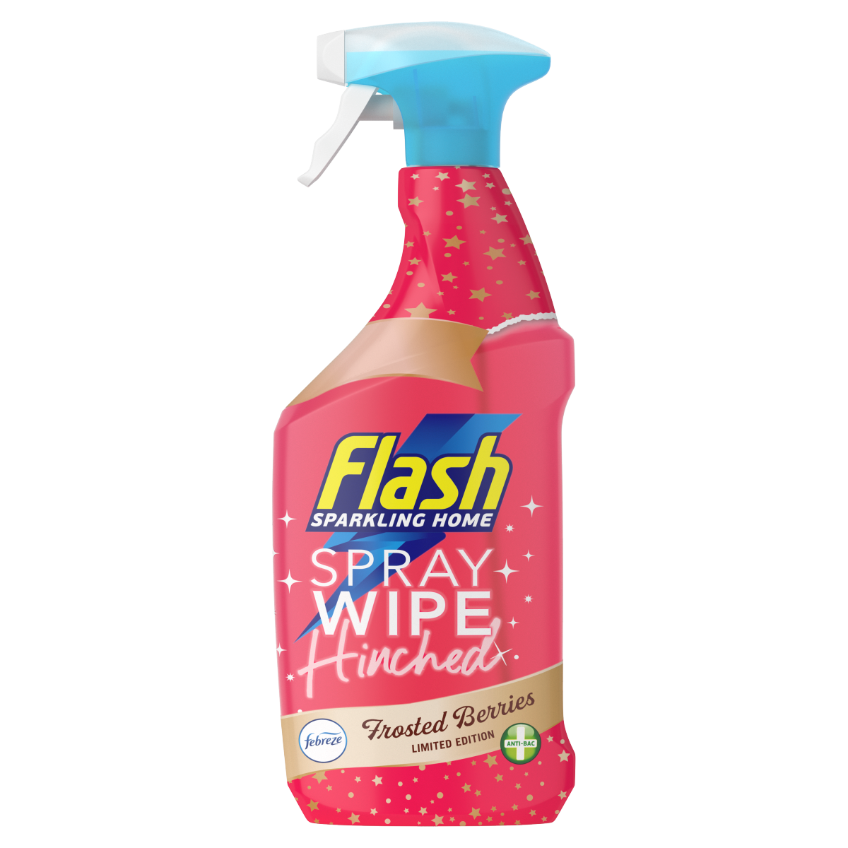 Flash Spray.Wipe.Hinched. Wild Berries Antibacterial Multi Purpose Cleaning Spray 800ML