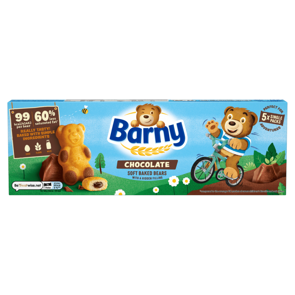 Barny 5 pack Chocolate Soft Baked Bears 125g (5 X 25g)