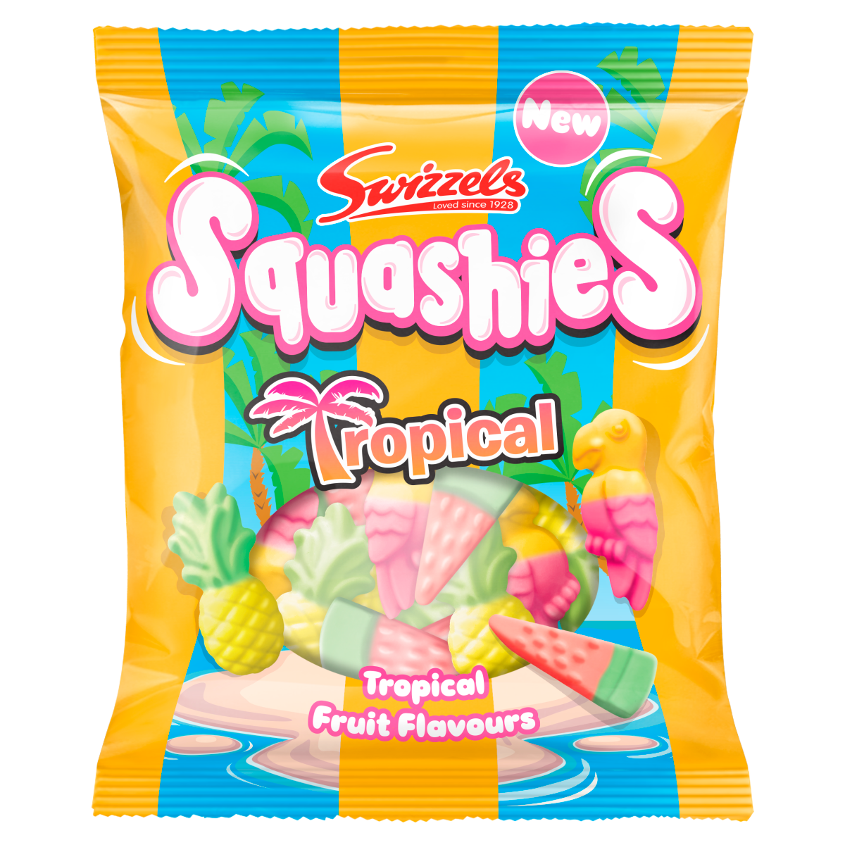Swizzels Tropical Fruit Flavours Squashies 100g