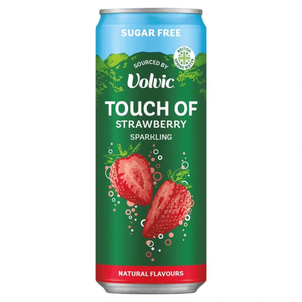 Volvic Touch of Strawberry Sparkling Sugar Free Flavoured Water 330ml